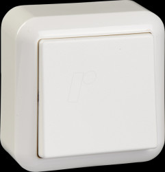 381604 Universal switch, 10 A, ELSO CONTURA, complete, pure white
