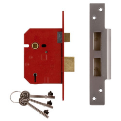 UNION 2234E 5 Lever BS Mortice Sashlock Plated Brass Finish 79.5mm 3in Box