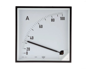 Amperomierz analogowy tablicowy 100/5A do przekładnika 100/5 144x144mm IP50 C3 K=90 st. EA12N E41600000000