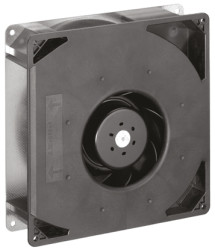 Wentylator promieniowy 24 V DC ebm-papst szerokość: 220mm przepływ: 209m³/h odśrodkowa rostaw otworów: 203 x 203mm