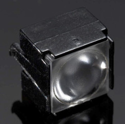 Soczewka LED 9.9 x 9.9 x 7.5mm, kąt widzenia 49 → 70°, do użytku z Cree XB-D, Lumileds LUXEON A, Lumileds LUXEON