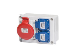 Rozdzielnica RW3073 1xCEE 16A 5P 400V IP44 2xGS 16A 3P 230V IP54 3073.0032