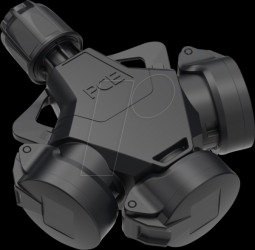 253822-SS Earthed socket, type F - CEE 7/3, IP44, black