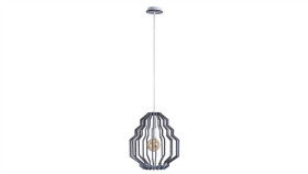 Lampa Wisząca Nowoczesna Drewno 1Xe27 Rufo Grey