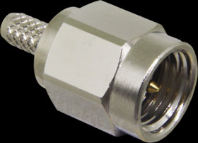 SMA coaxial adapter 50 Ω, RG-174, crimp connection, straight, CONSMA007