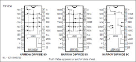 Low-Voltage, CMOS Analog Multiplexers Switches with Enable Inputs and Address Latching