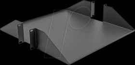 66748 19" shelf, 2 U, two-sided, dark gray