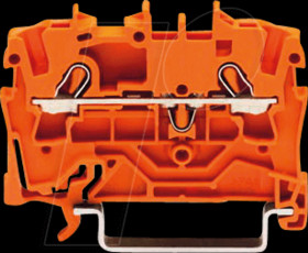 2002-1202 2-conductor feed-through terminal, 24 A 0.25 - 2.5 mm² orange