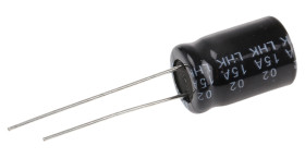 Kondensator 470μF 35V dc Radialny, Otwór przelotowy RS PRO roztaw: 5mm 10 (Dia.) x 15mm