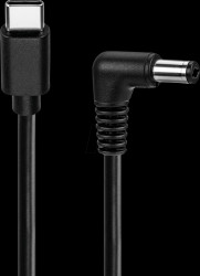 78972 USB-C to DC cable 5.5 x 2.1 mm, black, 1.0 m