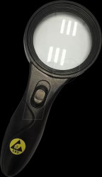 2-298 ESD hand magnifier, 5x magnification, LED