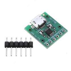 Mini USB to TTL UART 3.3V / 5V Serial Converter - CH340E - Alternative CH340G Module