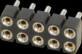 256-010-2-50-00 Precision Socket/IC Strip Straight, RM 2.54, 2x5-pin