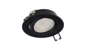 Punktowa Oprawa Sufitowa Wpuszczana Aktyn 1 Ov Black Ip20 Okrągła Czarna...