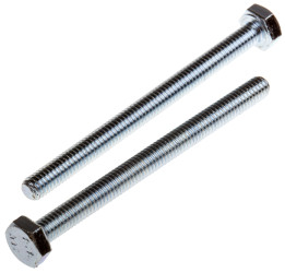 Śruba z łbem sześciokątnym gwint M4 50mm skok 0.70mm Stalowe Sześciokątny Powlekane jasnym cynkiem RS PRO