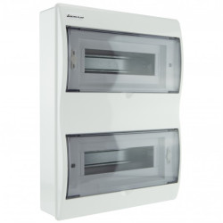 Rozdzielnica natynkowa RN-24 (N+PE) 2x12 modułów IP40 310x404x95mm drzwi transparentne Elektro-Plast