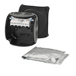 Skrzynka zaciskowa Poliwęglan 70 x 104 x 104mm Czarny IP68 HENSEL