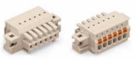 Socket header, 4 pole, pitch 3.5 mm, angled, light gray, 2734-104/031-000