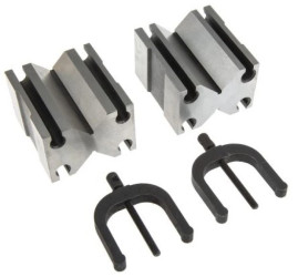 Chrome steel V block i clamp,1 1/2in