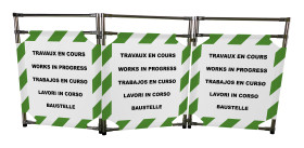 Bariera ochronna Bariera składana Zielony/biały