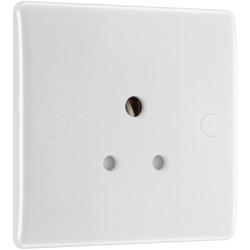 BG 829 White Nexus Moulded Single Round Pin Unswitched 5A Socket