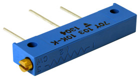 Potencjometr dostrojczy 100Ω THT 1W 20 -zwoje Regulacja boczna 2,79 mm