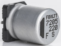 Electrolytic capacitor, 100 µF, 63 V (DC), ±20 %, SMD, pitch 4.5 mm, Ø 10.2 mm, E-RS3065