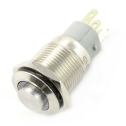 Przełącznik ON-OFF monostabilny -PBW-16BP - 2A 250V - wystający zielony okrągły