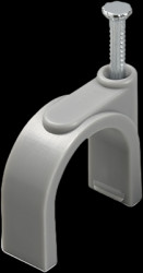Nail clamp, max. bundle Ø 25 mm, PE/steel, gray, (H) 30.4 mm, BYB-5-12H0242