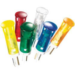 APEM QS81XXB12 8mm LED Panel Indicator Blue 12V DC Faston Terminals