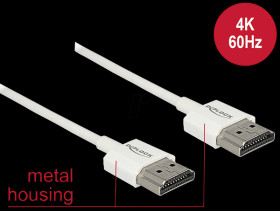 85120 High speed HDMI cable with Ethernet, 4K, 0.25 m.