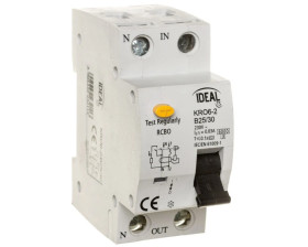 Wyłącznik różnicowo-nadprądowy 2P B 25A 0,03A typ A KRO6-2/B25/30 23211