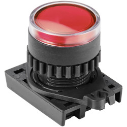 TruComponents 660020 Pushbutton round Red (transparent)