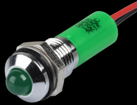 Q8P3CXXG12E Indicator LED, 12 V DC, 8 mm, wired, green/BrC