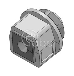 Dławnica kablowa dzielona KVT 20, na 1 moduł KT mały, szara, 45034