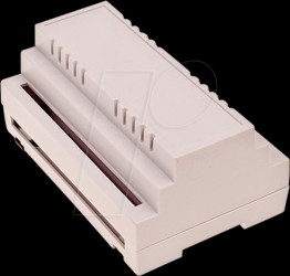 Top-hat rail housing, 139 x 89 x 63 mm, light gray