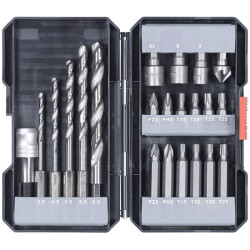 kwb 108955 39-piece combi Drill set Bits &amp; Drills for Wood Metal stone