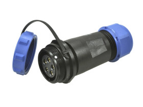 Gniazdo; SP2111C/S5II-2C; 5 torów; śrubowy; 1,0mm2; 7-12mm; SP21; na przewód; IP68; 30A; 500V; Weipu; RoHS; SP2111/S5II-2