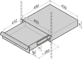 Szuflada, 2U, typ: Szuflada na klawiaturę, maks. obciążenie: 15kg, Stal, Szary