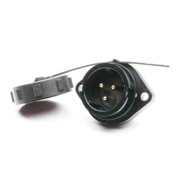 Złącze wielostykowe przemysłowe 3-pinowe Montaż na kołnierzu Gniazdo RS PRO