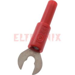 WTYK WIDEŁKOWY-GNIAZDO BANANOWE 4MM ADA3034-RT CZERWONY