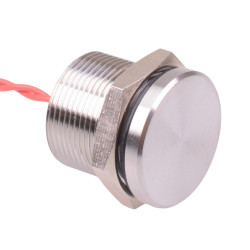 PBAR9AFB026 APEM Momentary NO 19mm Piezo Switch Stainless Steel Prewired IP68