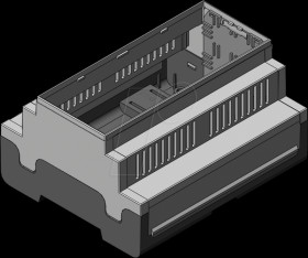 449-360-60 apraRail DB 6 modules, ventilated, open