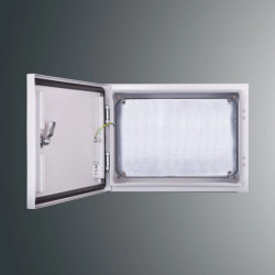 Obudowa n/t z płytą montaż PSH 304020 PROFIT 300x400x200 IP65 IK10 RAL7035 zamek herm.-D5