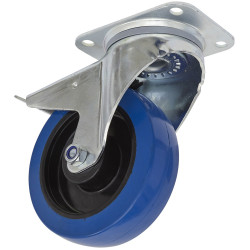 Sealey SCW3160SPL Castor Wheel Swivel Plate with Total Lock &#xD8;160mm