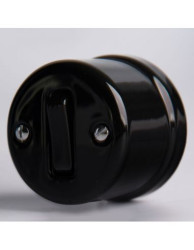 CERAMICZNY PRZYCISK DZWONKOWY NATYNKOWY KLAWISZOWY CZARNY CPDNTKLB