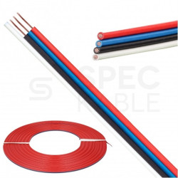 Kabel telekomunikacyjny wstążkowy TLWY 4x0,35mm2 kolorowy 150V montażowy linka Technokabel