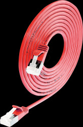 PKW-LIGHT-STP-K6A 0.25 RT Cat.6a SLIM light cable, U/FTP, 0,25 m, red