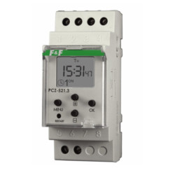 Programator tygodniowy jednokanałowy włącz-wyłącz F&F PCZ-521.3 NFC