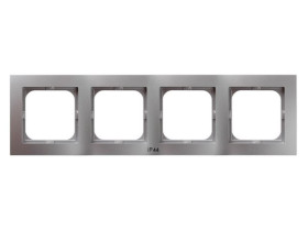 AS Ramka 4 poczwórna do wyłączników IP-44 srebrna RH-4G/18 OSPEL